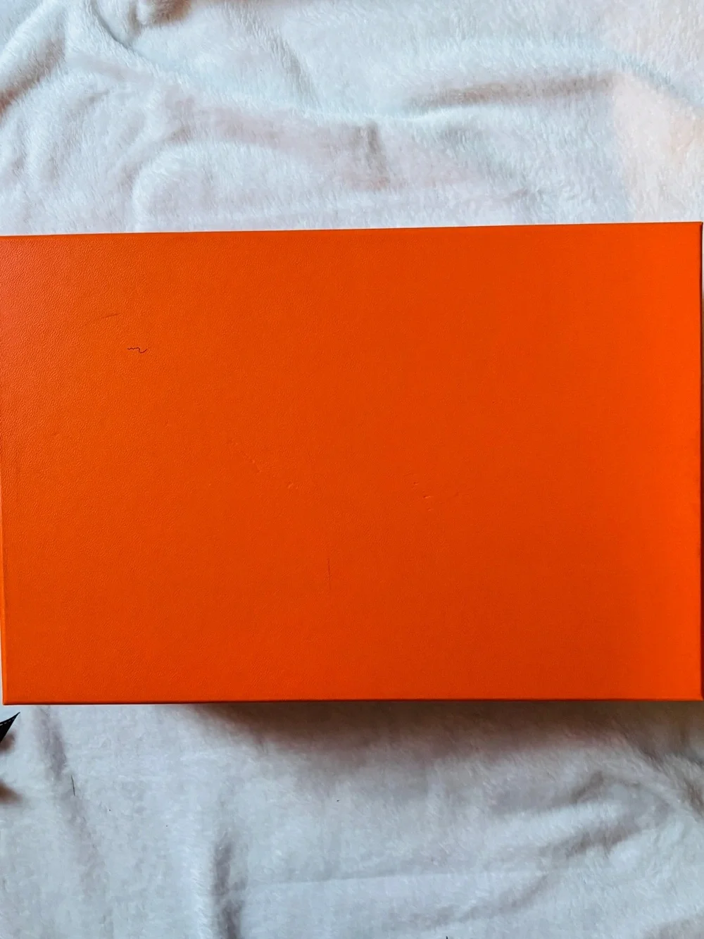 Hermès Paris Orange Shoe Box Ribbon Le Jean Care Booklet Packaging